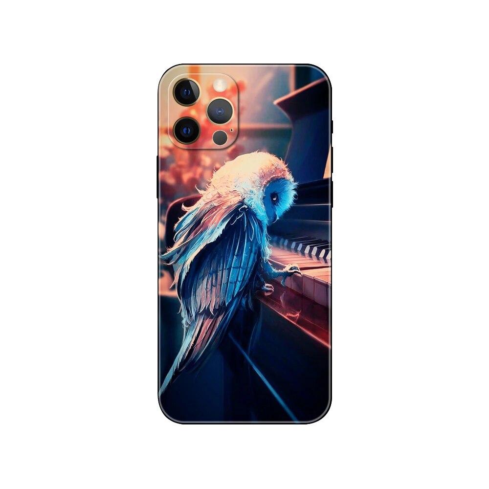 Husa de telefon cu bufniță animală pentru iPhone Samsung Galaxy Redmi Xiaomi Oppo OnePlus Note SA 7 8 9 10 11 12 13 14 20 21 22 23 53 54 Pro Max Plus Ultra TPU moale