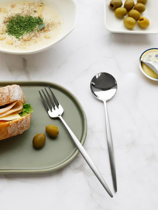 

Surfinia More Silver Dessert Spoon and Fork Set of 2 single type