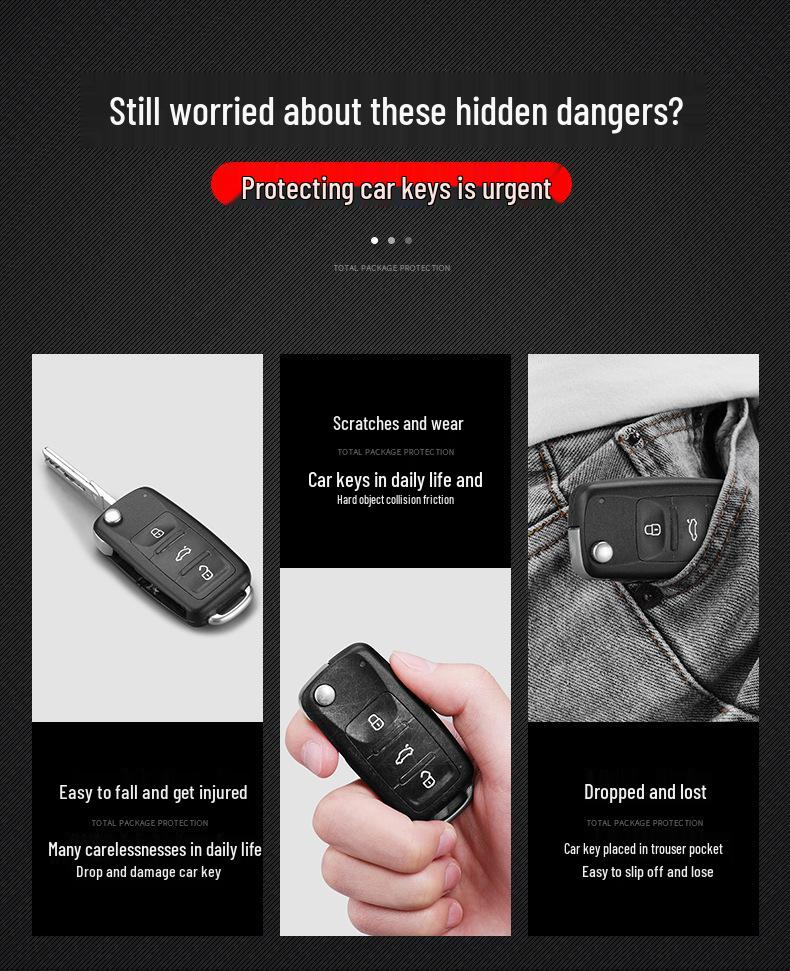 Volkswagen Key Case for Bora, Lavida, Jetta, Passat, Santana, Tiguan, Sagitar Models