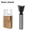 8mm Shank Dovetail Milling Cutters Industrial Grade Tungsten Router Bits For Wood Carving Woodworking Tools