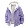 Corduroy Hooded Cotton-padded Clothes for Men and Women, Winter Thickened Cotton-padded Clothes, Fleece Couple's Cotton-padded Jackets