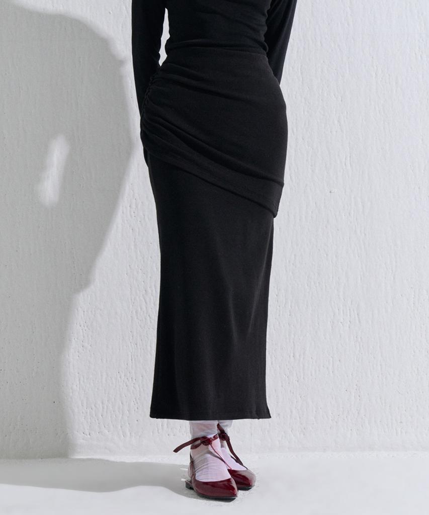 Kamino Terry Shirred Long Skirt - 2 Colors