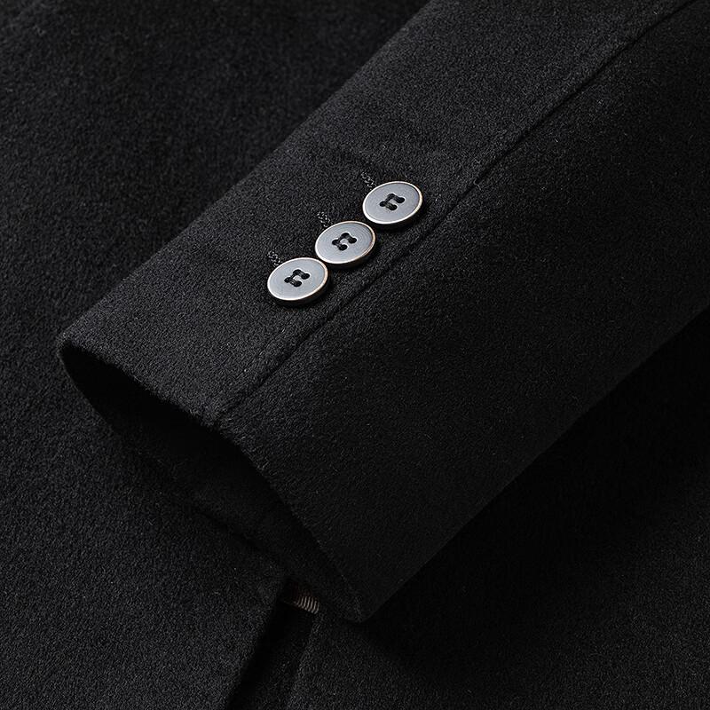 FAPAI Men's Wool Overcoat with Detachable Goose Down Liner