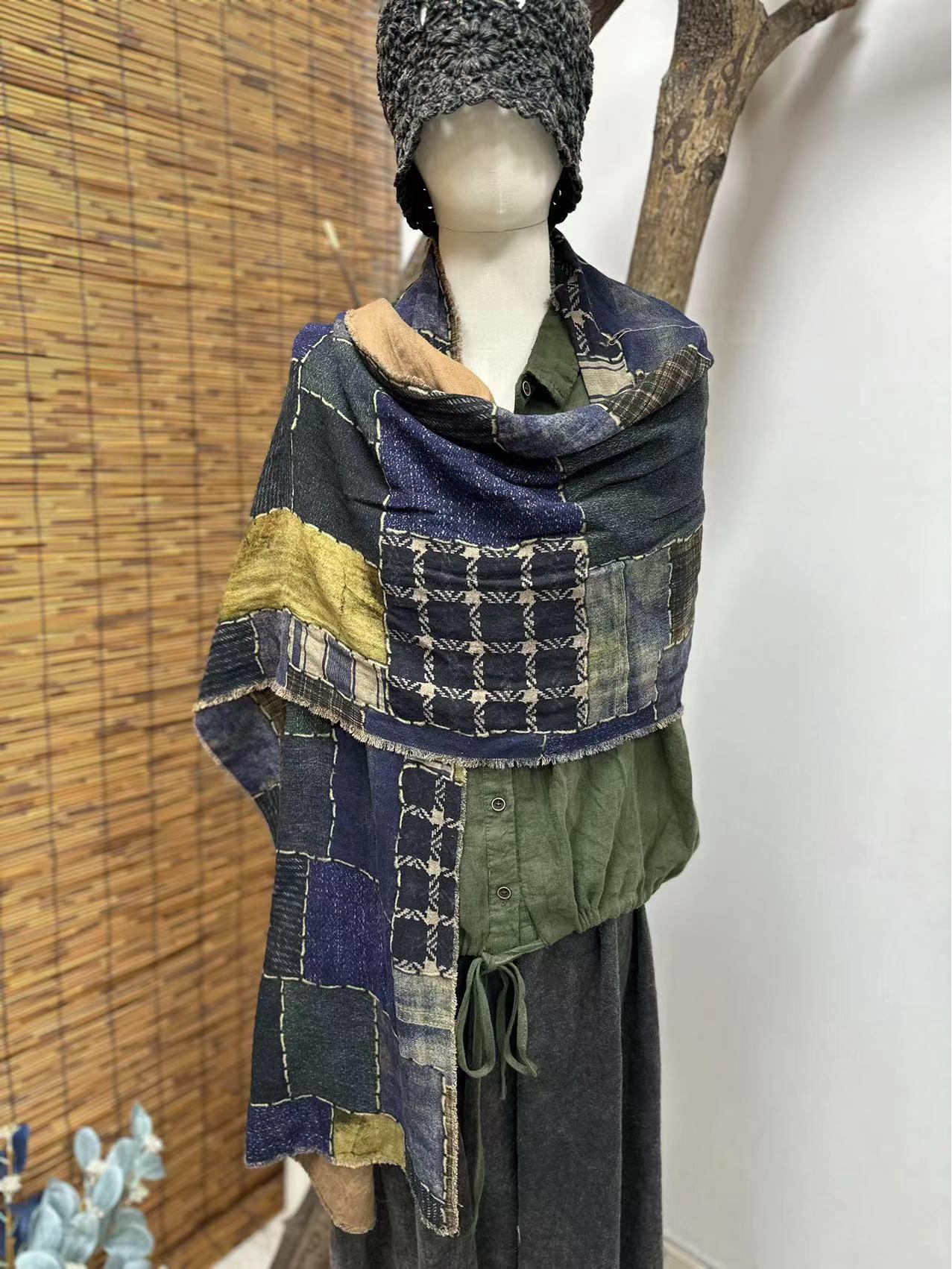 

Шелковый треугольный шарф в стиле ретро - тонкий летний женский аксессуар для шеи