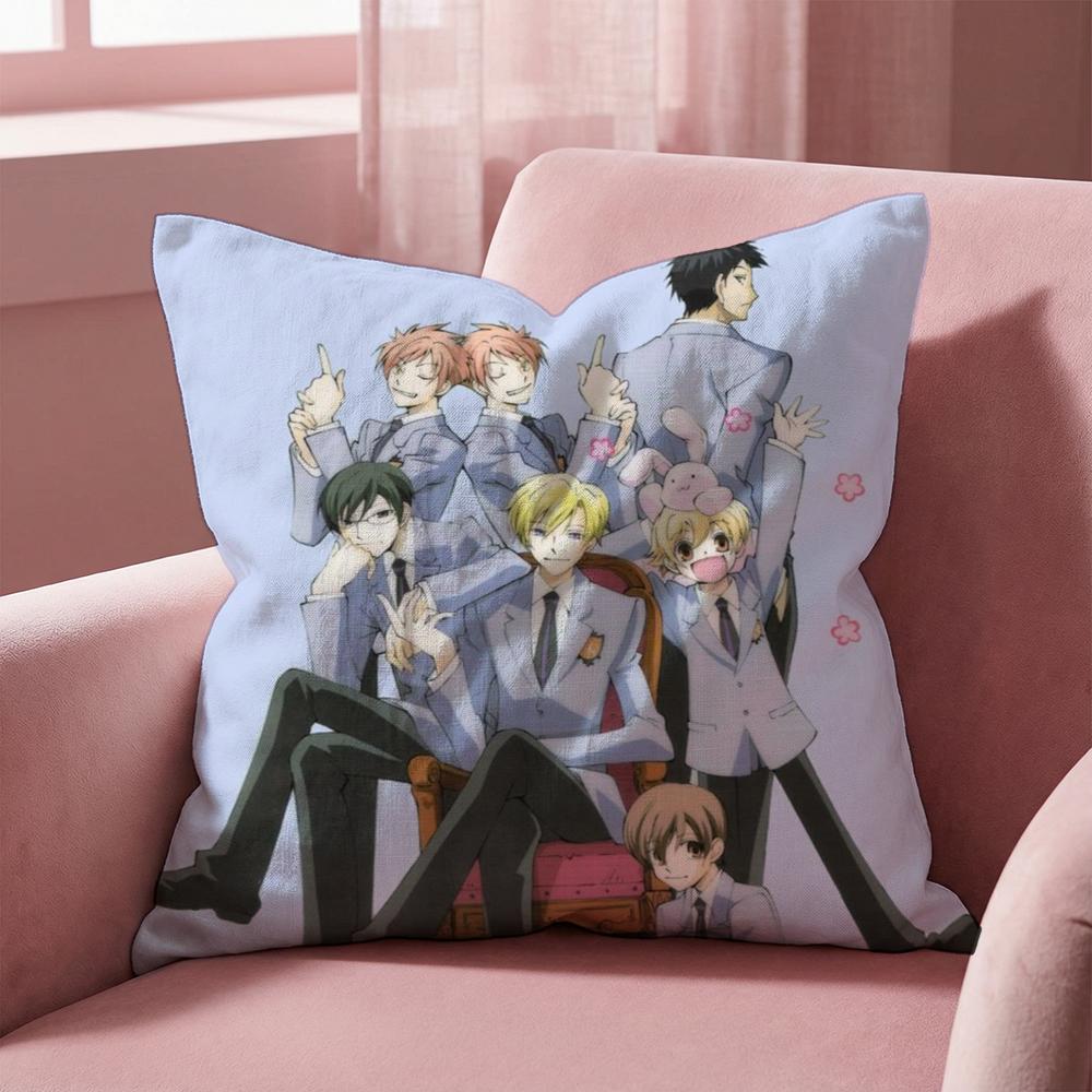 

O-Ouran High School ANIME Cushion Cover Multi-Scene Pillow Cover for Home & Car - Reversible, Soft & Durable for Daily Use 30cmx30cm