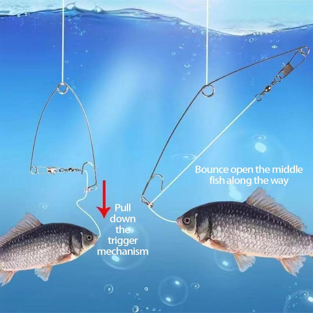 Automatisk fjærfiskekrok-katapult - utstyr og utstyr til latfiske