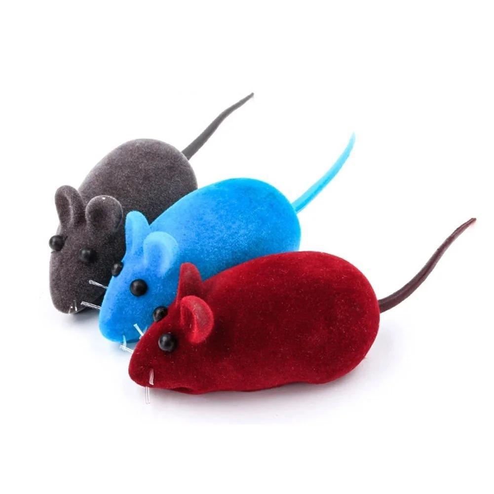3Pcs Squeak Sound Noise Funny Kitten Mouse Rat Pet Dog Cat Play Toy Color Random Fuuny Mouse Toy Suitable Household Pet Supplies