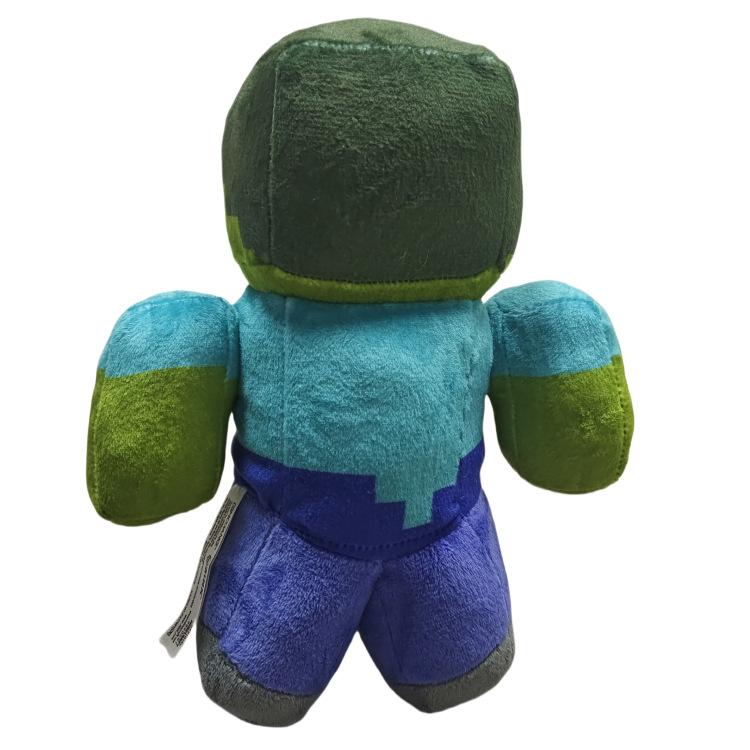 Cartoon Animation Minecraft Green Zombie Plush Toy Purple Green Robot Doll Children's Doll Doll