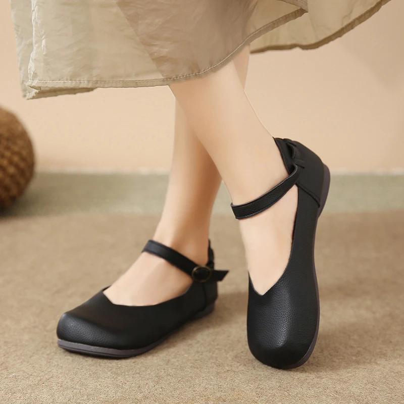 Fashion 2024 New Women Flat Heel Shoes Fashion Square Toe Ladies Casual Mary Jane Shoes Shallow Comfort Soft Sole Ballet Mujer