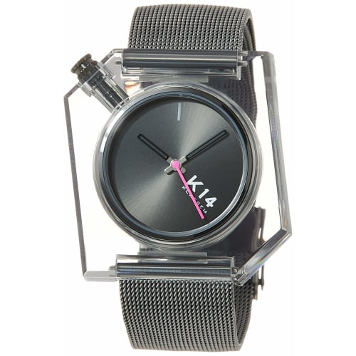 Class Fourteen Women's Watch, 14K Gold, Gun Mesh, 40mm, WKF20GU001M, Men's, Gray