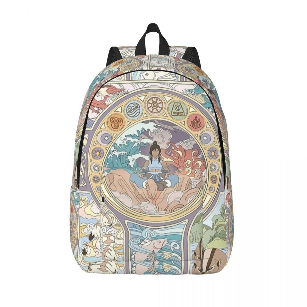 Cartoon Avatar Korra Rucksack für Grundschüler und College-Studenten Teenager Tagesrucksack Geschenktasche