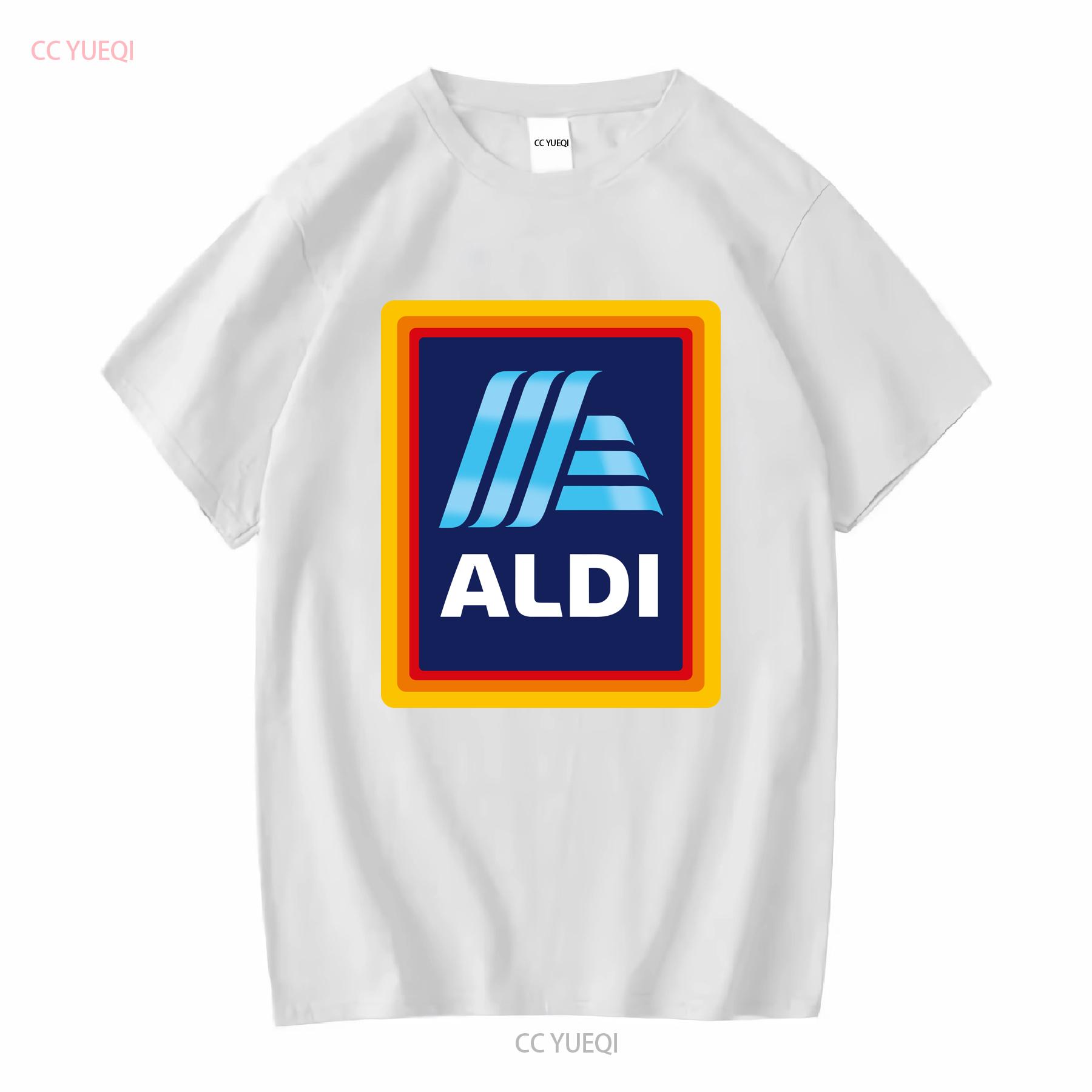 

Нова футболка з логотипом супермаркету ALDI S-5XL вінтажна прана модна дихаюча стильна повсякденна homme L