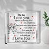 2D Flat Romantic Anniversary Acrylic Desktop Decoration Plaque, Home Decor Plaque Hanging Wall Art Decorative Garden Decoration for Room Door Signs Ha