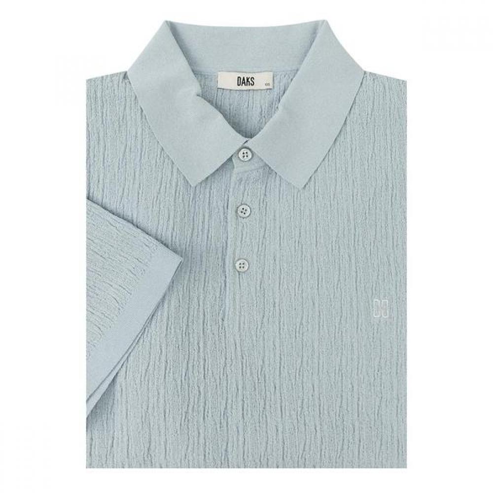 Daks 26th Ss Cotton Blend Pleats Texture Collar Knit Dms1swts106b1 DMS1SWTS106-B1/95