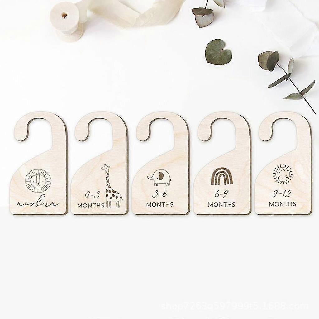 Wooden Baby Closet Dividers Clothes Organizers Newborn Growth Remembrance