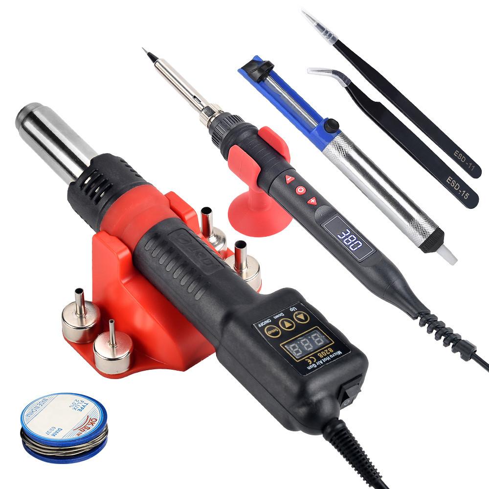 750W Welding Rework Station Micro Hot Air Gun LCD Digital Display Soldering Heat Gun Hair Dryer BGA IC Solder Tools