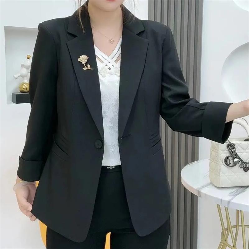 New Temperament Suit Women Korean Fashion Slim Casual Coat Spring Autumn Short Coat Thin Blazers Woman Outwear