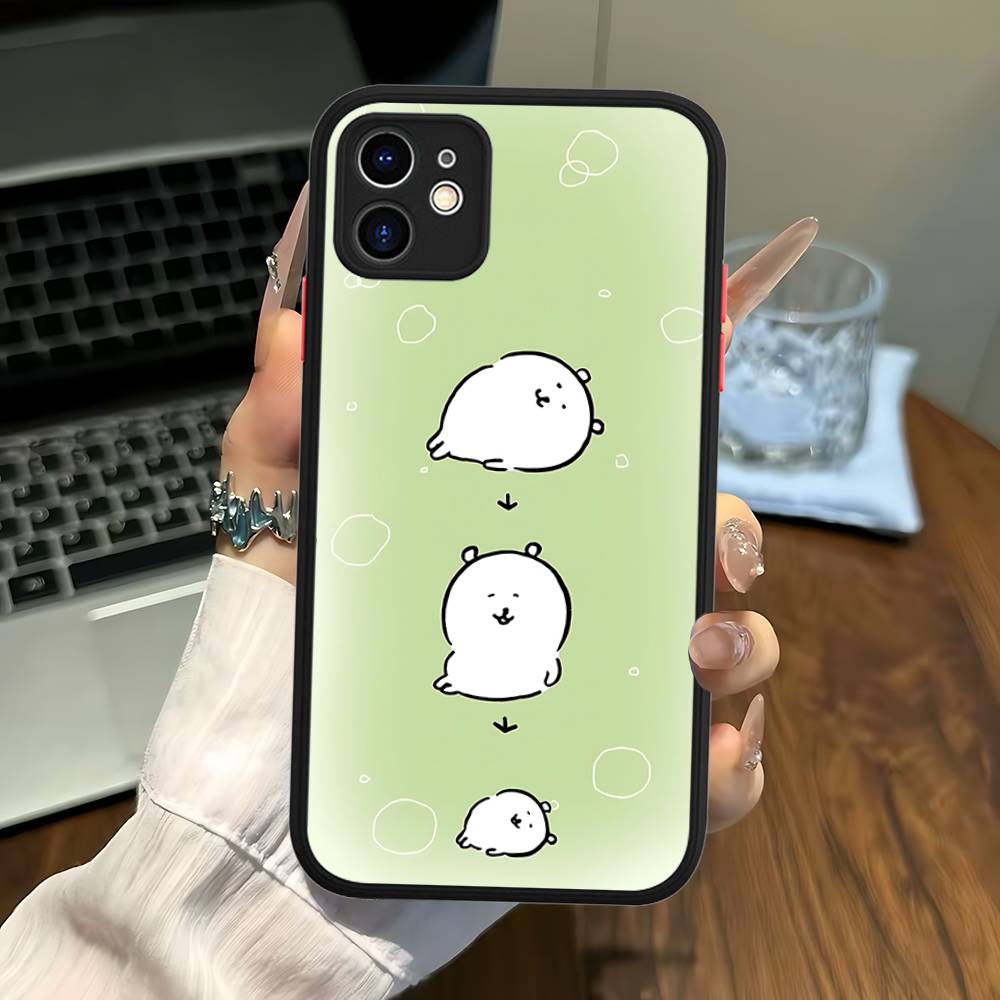 Popular Cute J-Joke B-Bear For IPhone 15 16 Pro Max 11 12 13 14 XS XR X Plus 16E Matte Translucent Phone Cover