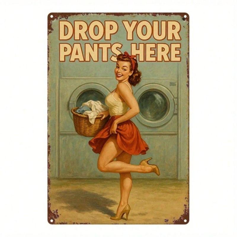 Vintage Metal Sign Laundry Room Decor Bar Man Cave Gift