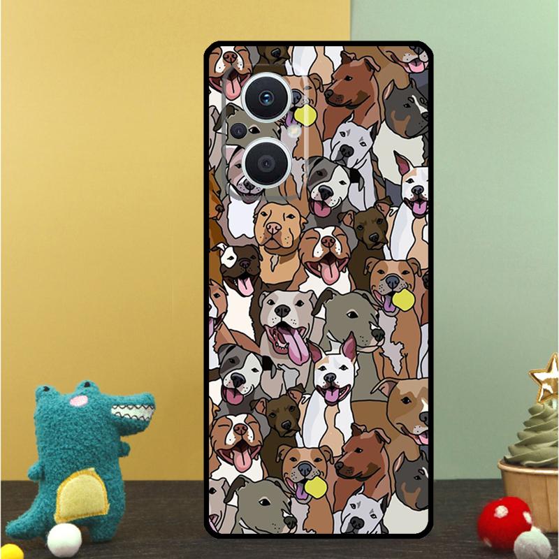

Чехол для телефона Pitbull Dog для OPPO Reno 15 Pro 15F 10 11 12 13 13F 14 14F 8 7 Lite 8T OPPO Find X9 X8 X6 Pro OPPO Reno15 F