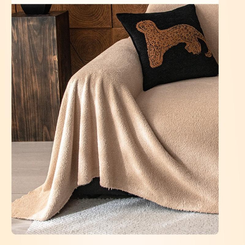 Plush sofa cover, sofa cover, autumn and winter, a whole all-inclusive thickened seat cushion