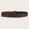 Punk Style Waistband Star Studded Pu Leather Belt Korean Version Jeans Sash Fashionable Decorative Pants Belt
