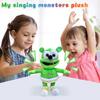 Ursulet De Plus Cantator I AM A GUMMY BEAR Singing Teddy Bear Plush Toy Christmas Gift for Kids 30cm Green
