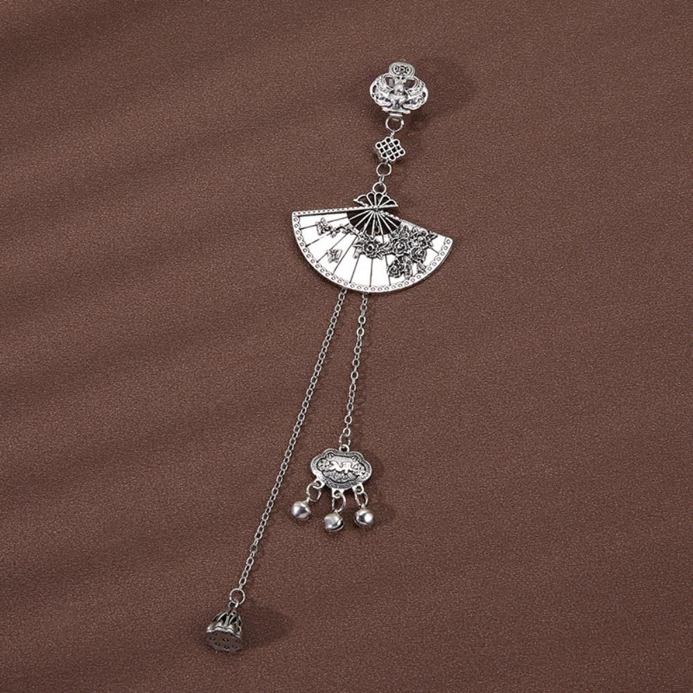 

Plated Button Bell Chinese Style Brooch Fan-Shaped Pin Women s Accessories Plum Blossom Brooch
