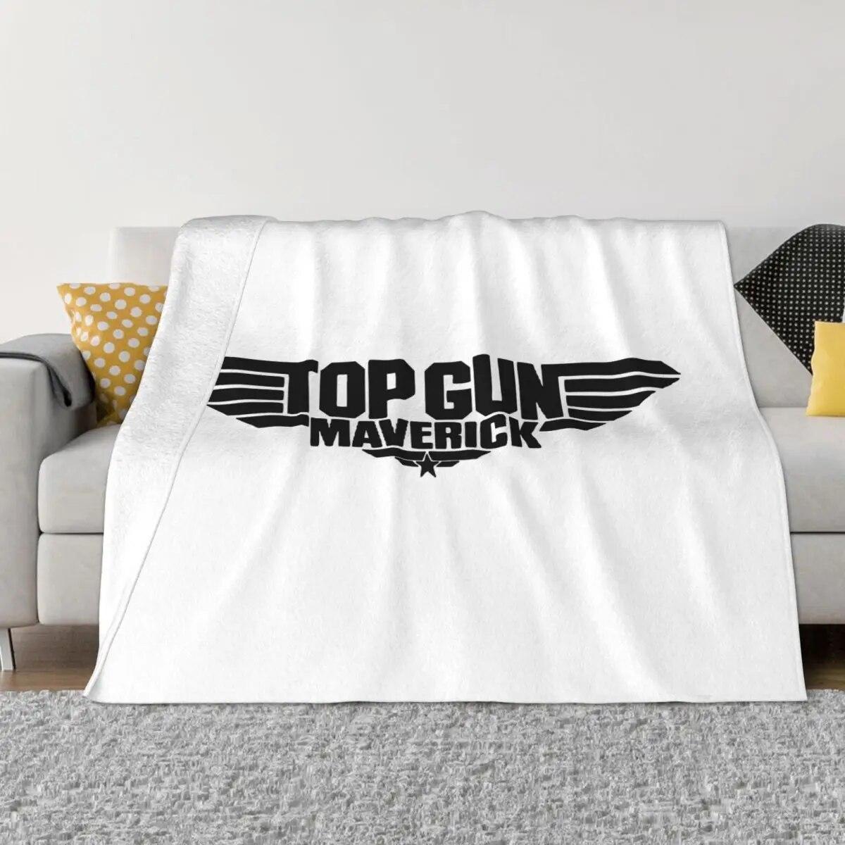 

Черные одеяла Top Gun Maverick, фланелевые дышащие ультра-мягкие пледы с принтом фильмов для кровати, офисные покрывала