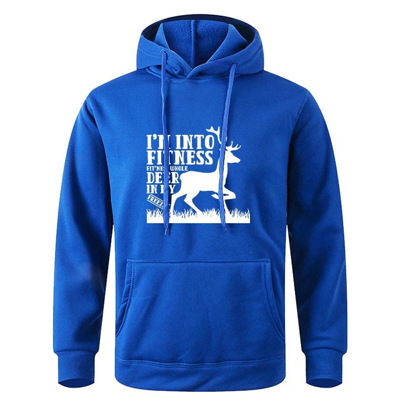 Autumn Fleece Printed Loose Hooded Long - Sleeve Drawstring Pocket Korean Fashion Sweatshirt with Drawstring Pocket Hoodie