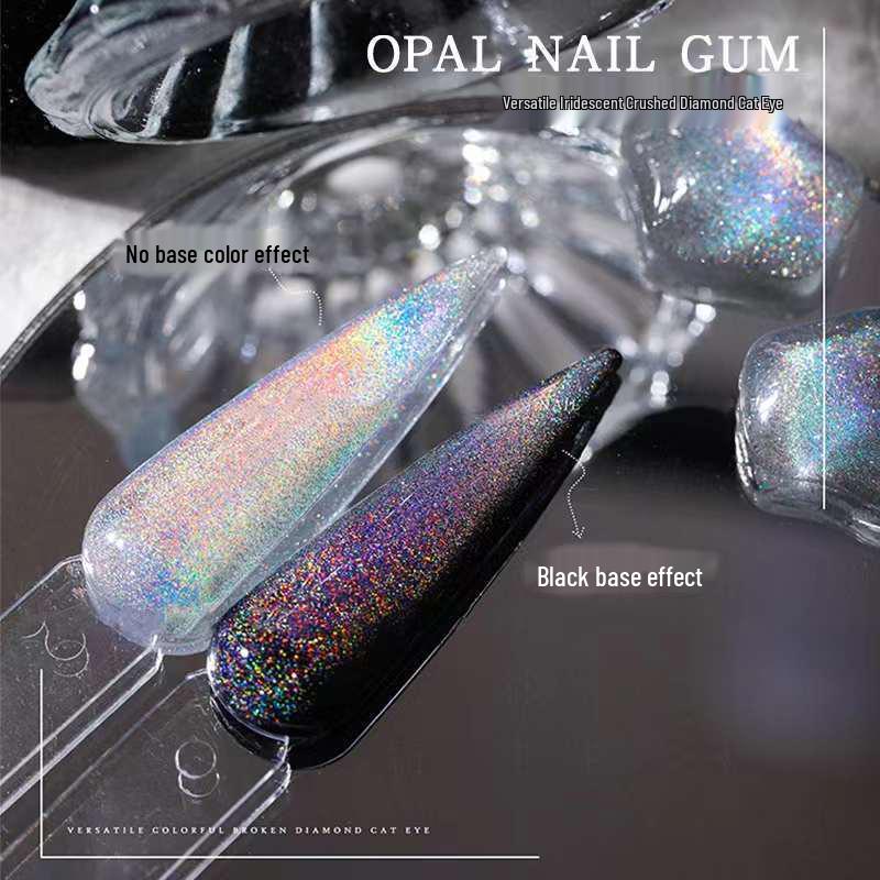 

2024 High-Density Super-Flash Silver Crystal Cat-Eye Gel Polish