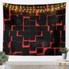 Rote und Schwarze Wandteppich Geometrische Wandkunst Moderne Abstrakte Kunst Wandbehang Decke für Wohnzimmer Schlafzimmer Luxuriöse Heimdekoration