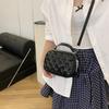 Silver Handbag Fashion Puff Bag For Women Quality Pu Leather Crossbody Mini Bag Brand bolsa feminina Small Square Bag Black