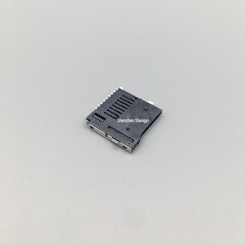 9-Pin Micro SD Memory Card Slot with Spring-Loaded Push Mechanism