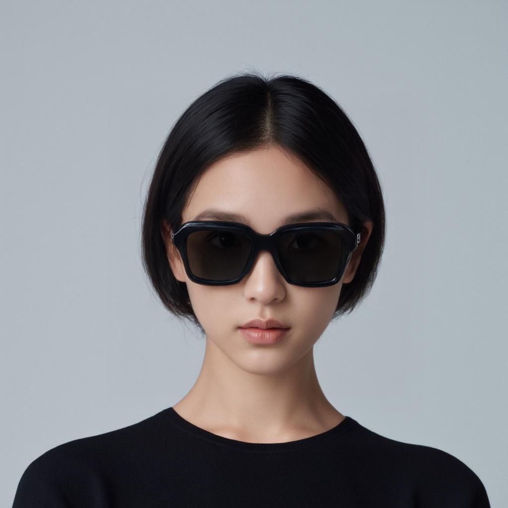 Balenciaga Minimalist Acetate Rectangular Sunglasses Unisex Sunglasses BB0127S-001