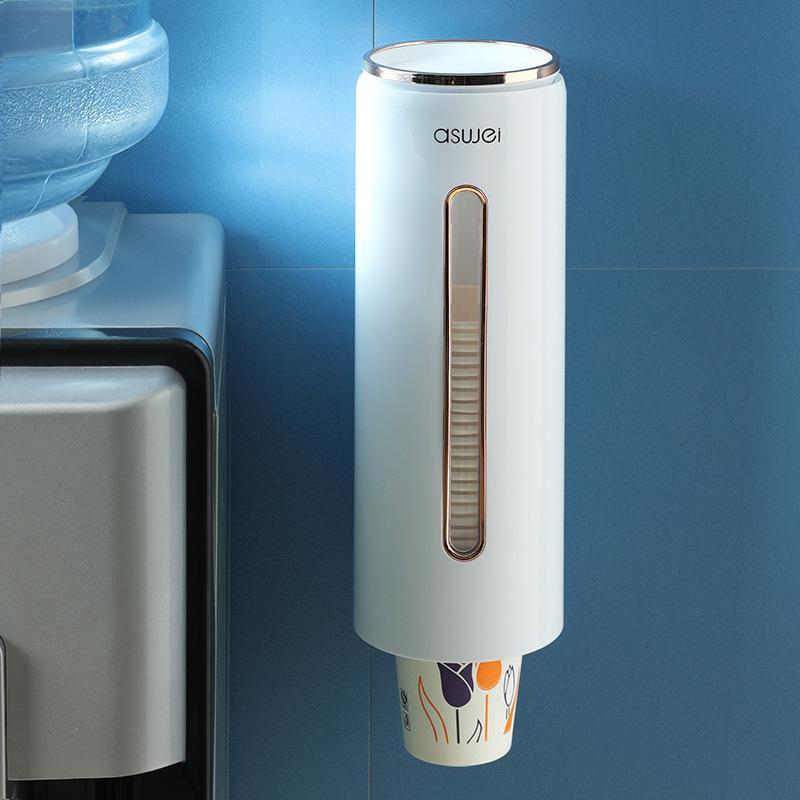 Einweg-Becherhalter, Pappbecher, automatischer Becherentferner, Wandmontage, Wasserbecher-Regal, Aufbewahrungsartefakt, Wasserspender-Aufbewahrungsbox