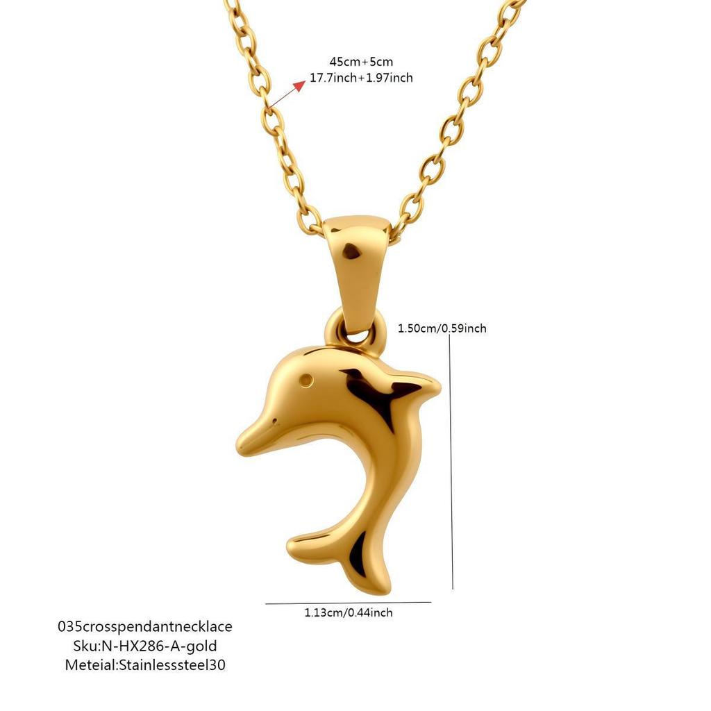 Women's Stainless Steel Necklace & Earring Set - Polished Geometric Hip Hop Jewelry