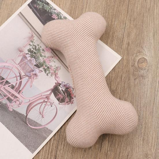 Giocattolo per Cani a Forma di Osso Morbido Riempito di Cotone Resistente al Morso con Suono Integrato Giocattolo Elastico da Masticare per Cani