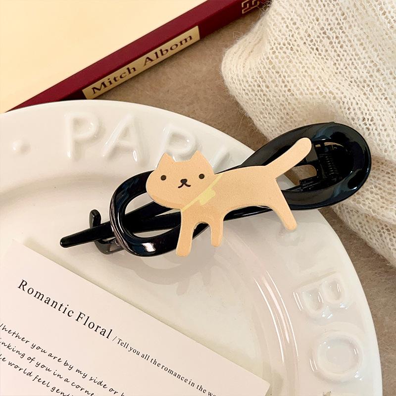 Clipsuri de păr noi cu răsucire coreeană, agrafe de păr cu pisică de desene animate, agrafă de păr pentru femei, fete, agrafă de păr vintage, accesorii de păr elegante