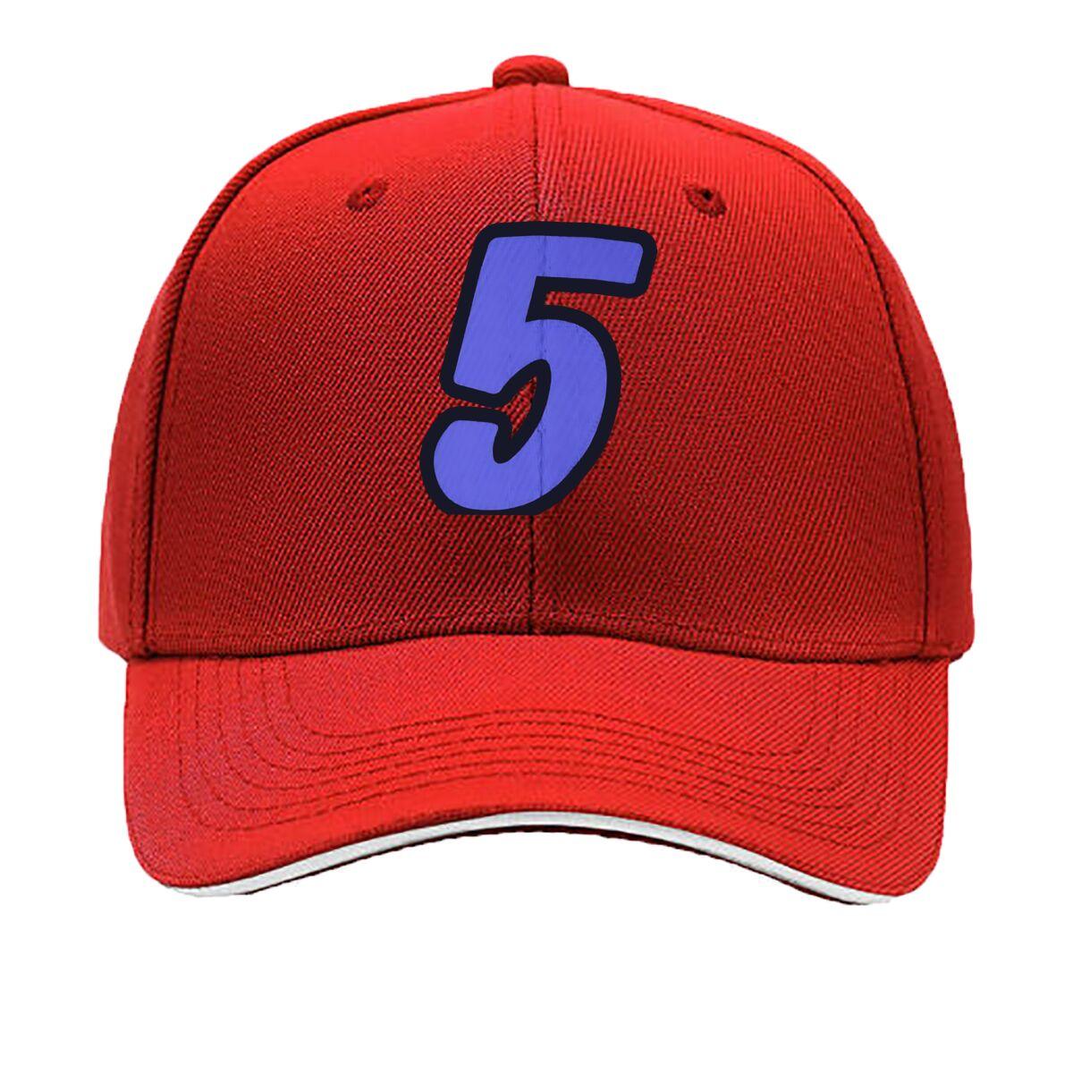 

Vibrant Purple Number 5 Playful Outline Graphic Sandwich Baseball Cap For WoUnisexs Unisex FeUnisex Beach Dad Hat One Size