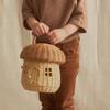 Rattan Woven Mushroom Basket Hand Woven Wicker Boxes Vacation Picnic Baskets Bohemian Portable Storage Boxes Sundries Organizer
