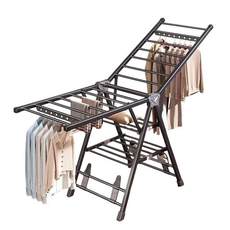 Wing-shaped Multi-purpose Folding Clothes Rack for Home, Bedroom, and Balcony
