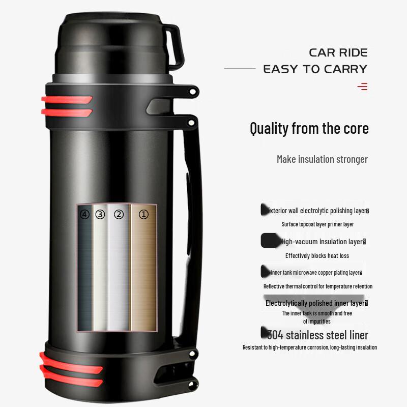 FUGUANG Shixi 2000ml Stainless Steel Travel Flask