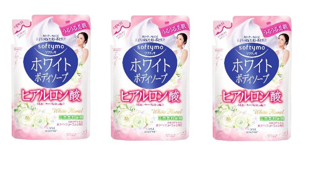 KOSE Softymo White Body Soap with Hyaluronic Acid Refill 420ml x 3