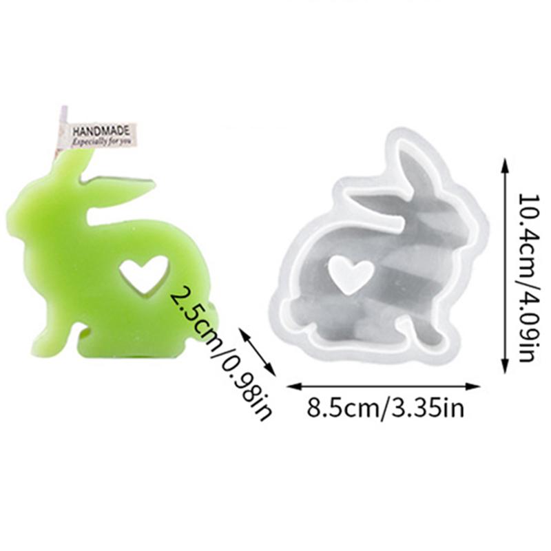 

Rabbit Candle Silicone Mold Easter Bunny Soap Aromatherapy Gypsum Plaster Craft Ornament Making Mould Home Decor