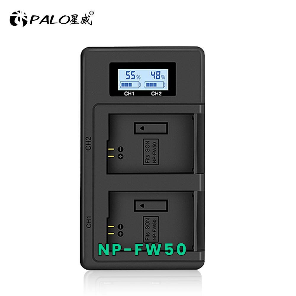 2 Slots Camera Battery Charger LCD Display Battery Charger for Sony NP-FZ100 NP-FW50 NP-FV100 NP-F960 NP-F970 Camera Batteries NP-FW50