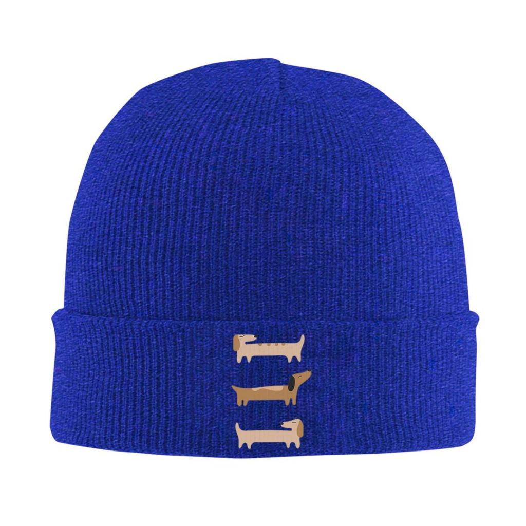 Home Decor - Dachshund Warm Knitted Cap Hip Hop Bonnet Hat Autumn Winter Outdoor Beanies Hats for Unisex Adult