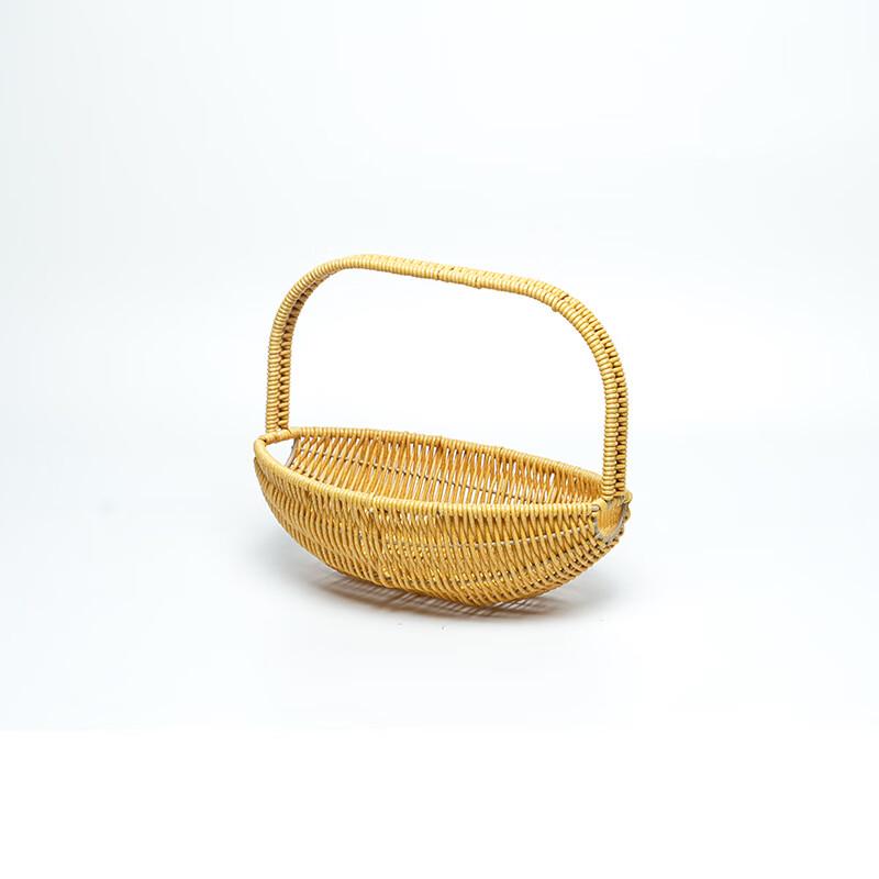 Rustic Hand-Woven Rattan Picnic Basket