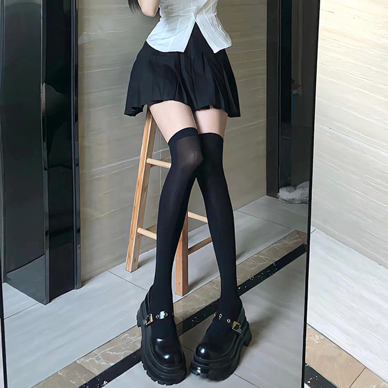 1/2pairs Sweet Over Knee Long Socks Women Girs Sexy Nylon Calf Socks Thigh High Stockings Legging JK Lolita Cosplay Tights