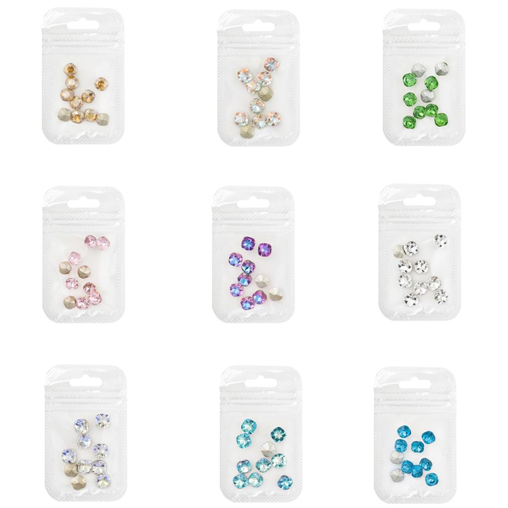 10pcs 3D Nail Charms Pointed Bottom Nail Rhinestones for DIY Nail Decoration Nails Art Projects Embellishments Crafts